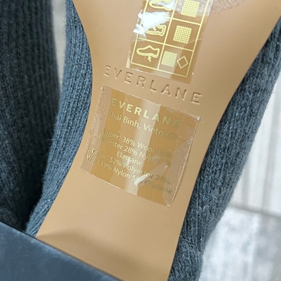 Everlane Dark Grey Ribbed The Wool Glove Knit size 9 - Picture 10 of 10